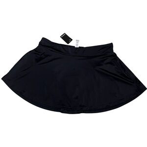 NWT Avenue Womens Swim Skirt Bottom Skirtini Flair Black